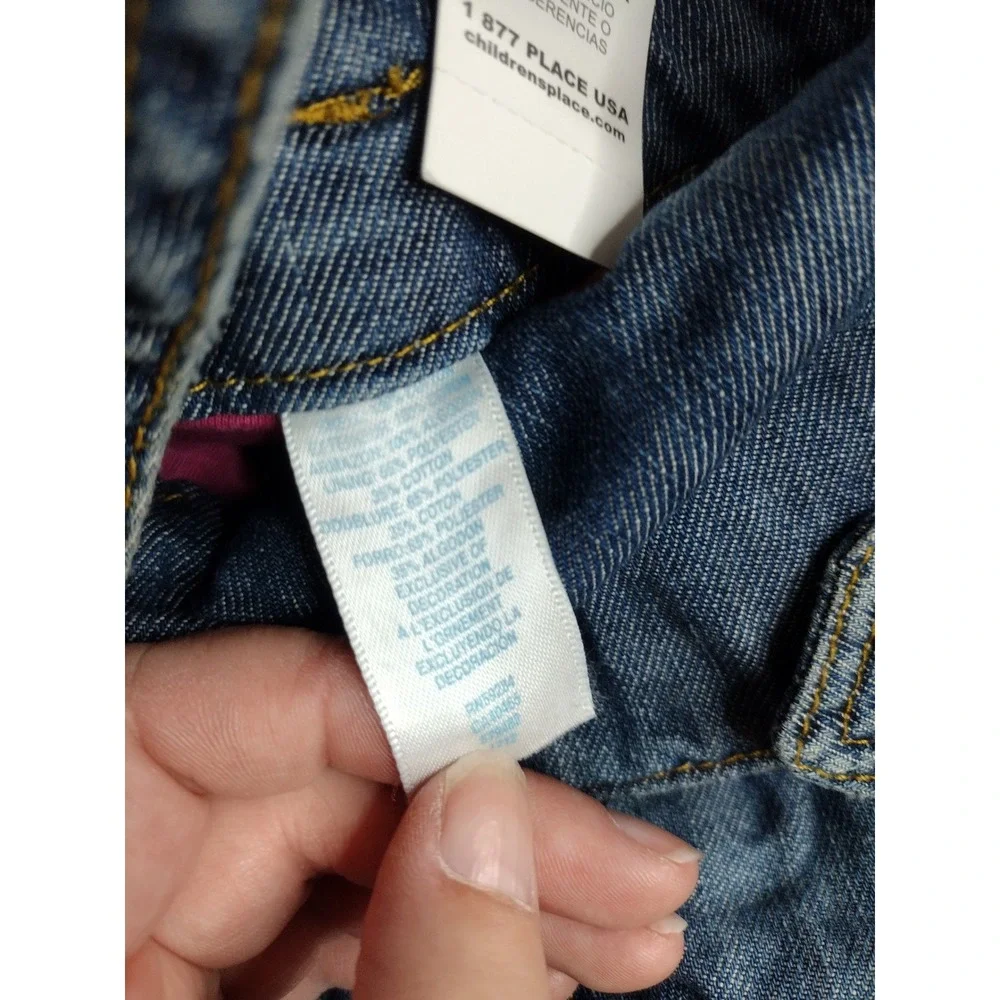 The Childrens‎ Place Denim Overalls Size 6-9 Months Paint Splatter Accents